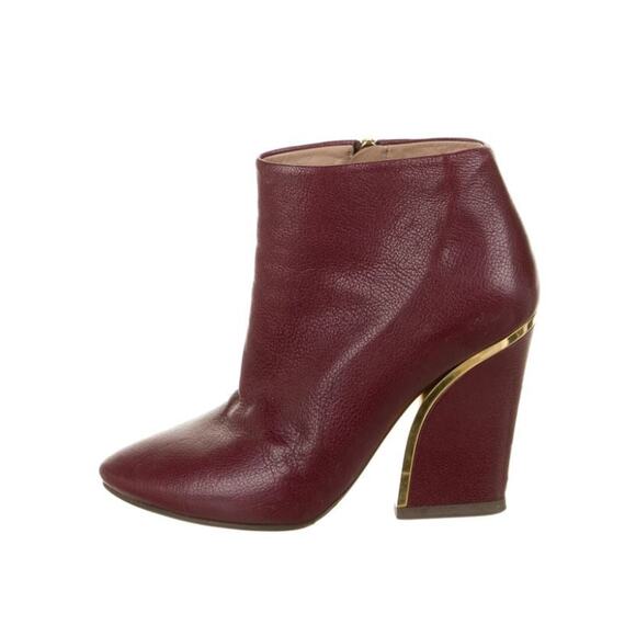 Chloé Leather Heeled Boots - 40 - Picture 1 of 5